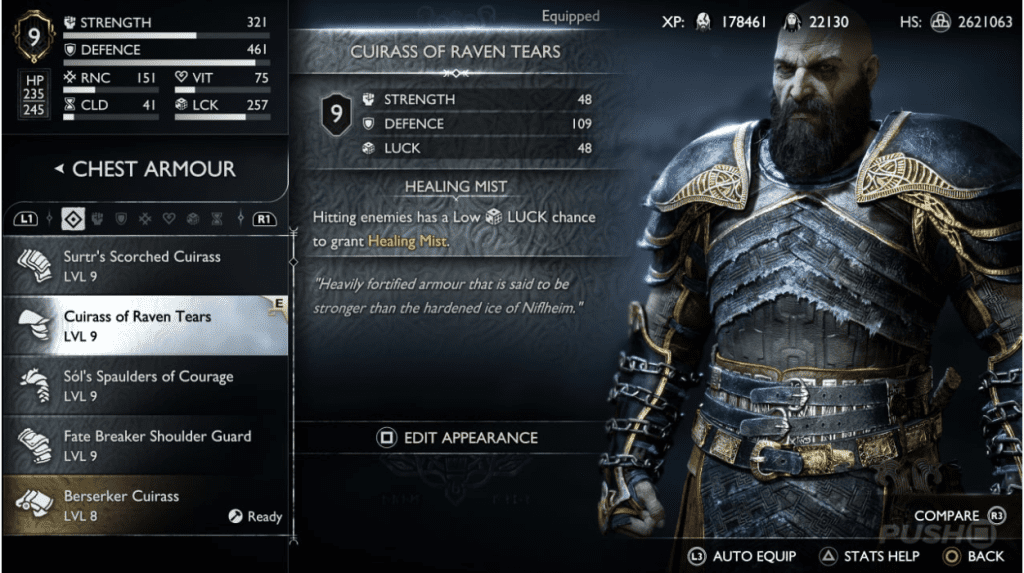The Undying build in God of War: Ragnarok